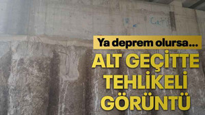 Ya deprem olursa… Alt geçitte tehlikeli görüntü